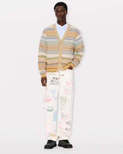 Hot Pantal&oacute;n recto Asagao ' Drawn Varsity' Hombre Denim|Pantalones