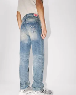 Hot Pantalón vaquero recto Asagao ' Creations' Hombre Denim|Pantalones