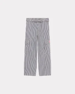 Sale Pantalón vaquero unisex recto de rayas Mujer/Hombre Denim|Pantalones y Shorts