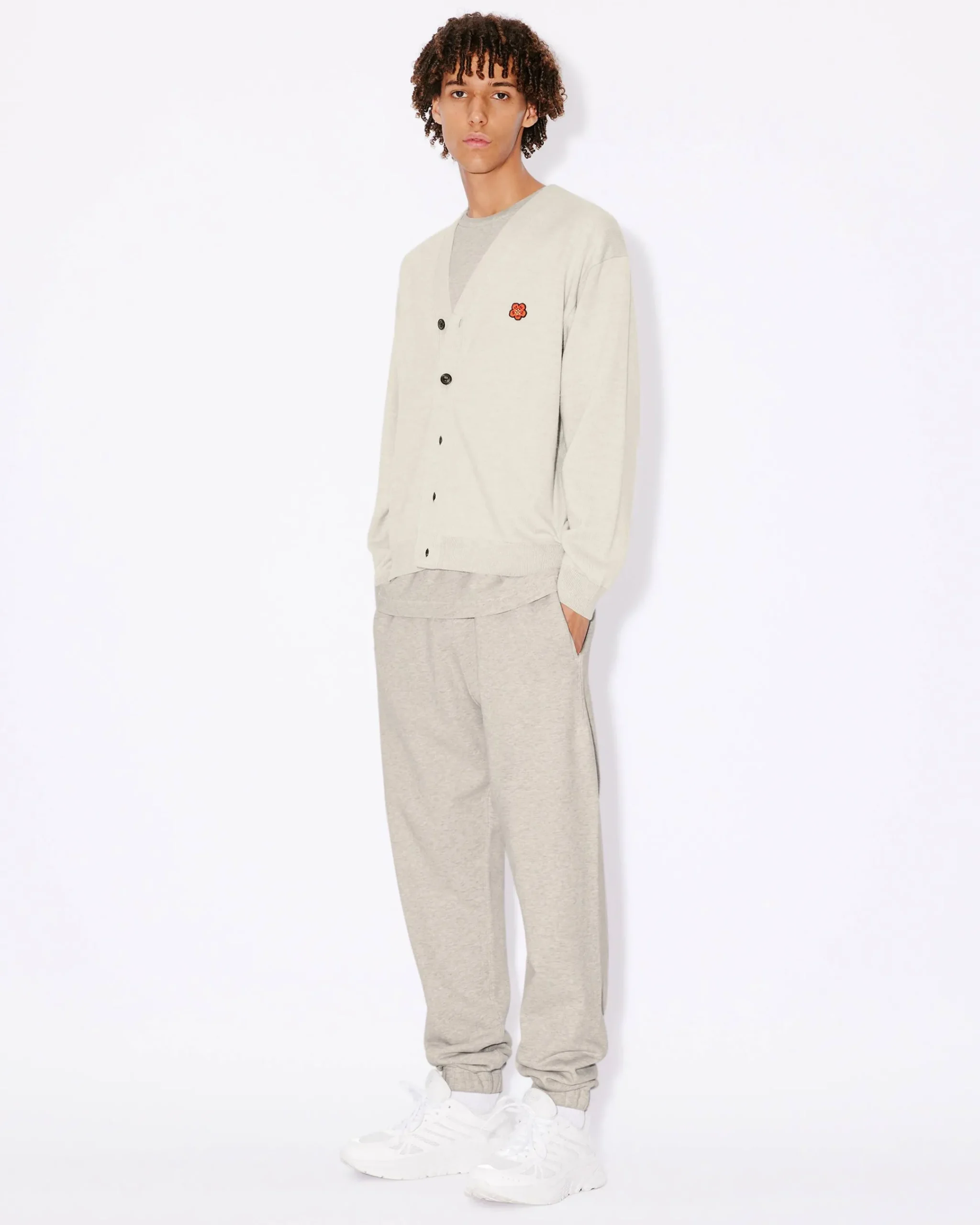 Online Pantalones de chándal bordados 'Boke Flower Crest' Hombre Pantalones|Boke Flower