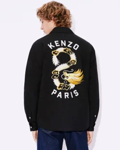 Clearance Sobrecamisa acolchada unisex 'Year of the Dragon' Mujer/Hombre Camisas y Tops|Camisas