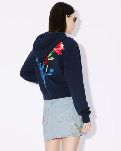 New Sudadera con capucha y bordado ' Drawn Flowers' Mujer Sudaderas y Hoodies|Novedades