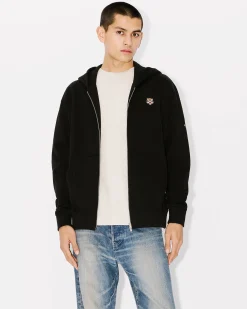 New Sudadera con cremallera bordada 'Lucky Tiger Crest' Mujer/Hombre Sudaderas y Hoodies|Lucky Tiger