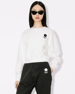 Cheap Sudadera corta bordada 'Boke Flower 2.0' Mujer Sudaderas y Hoodies
