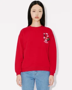 New Sudadera regular con motivo 'Year of the Dragon' bordado Mujer Sudaderas y Hoodies