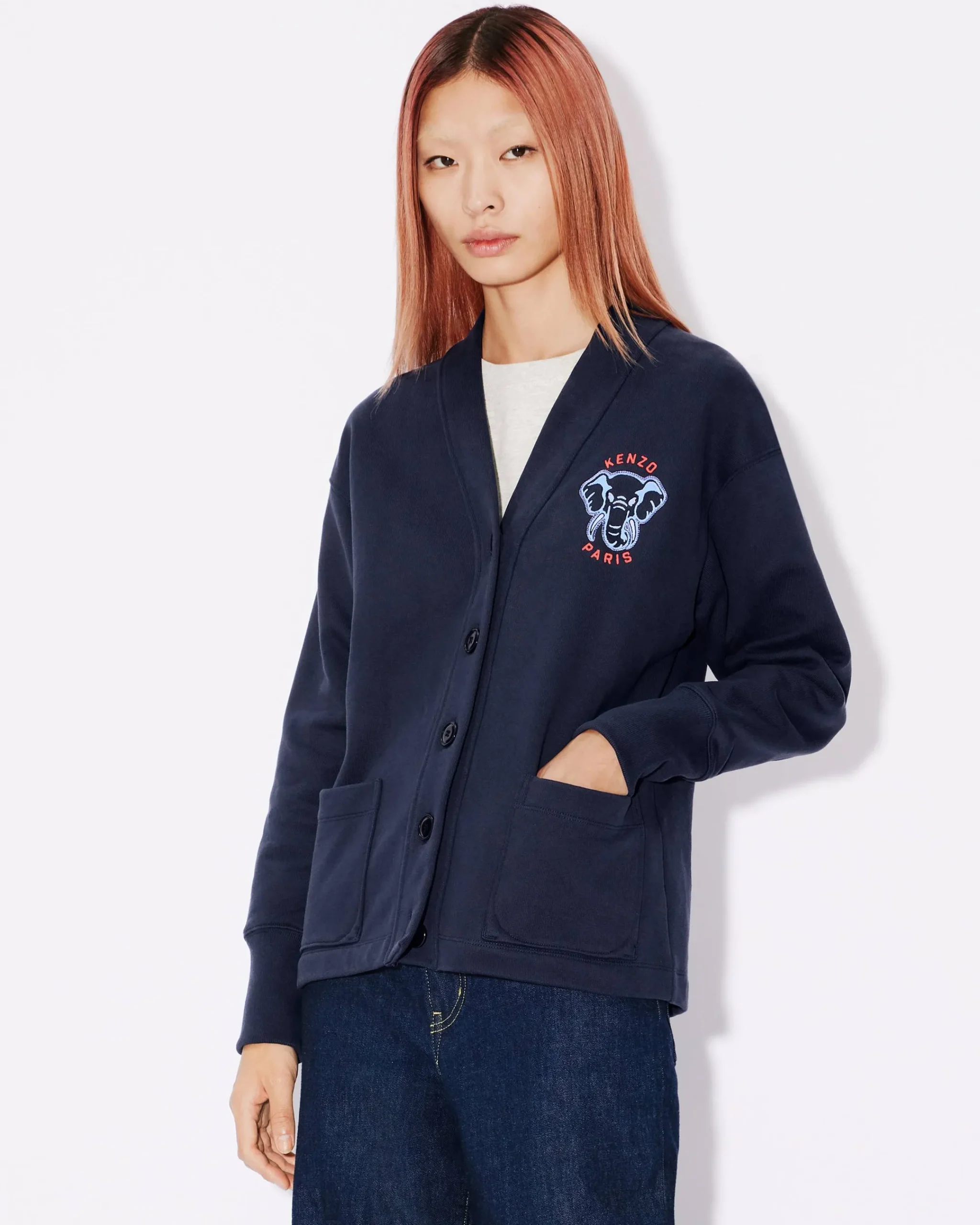 Best Sudadera tipo rebeca bordada ' &Eacute;l&eacute;phant' Mujer Sudaderas y Hoodies
