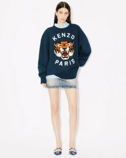 Store Sudadera unisex oversize bordada ' Lucky Tiger' Mujer/Hombre Sudaderas y Hoodies|Novedades