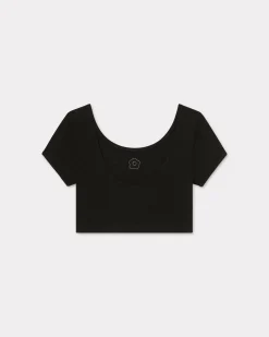 Cheap Top cropped bordado sin espalda 'BOKE 2.0' Mujer Camisas y Tops|Camisetas y Polos