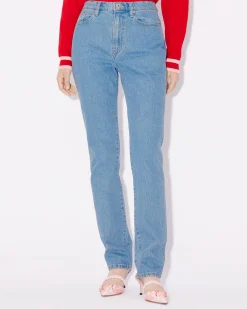 Online Vaqueros rectos cropped ASAGAO con bordado 'Year of the Dragon' Mujer Denim|Pantalones y Shorts