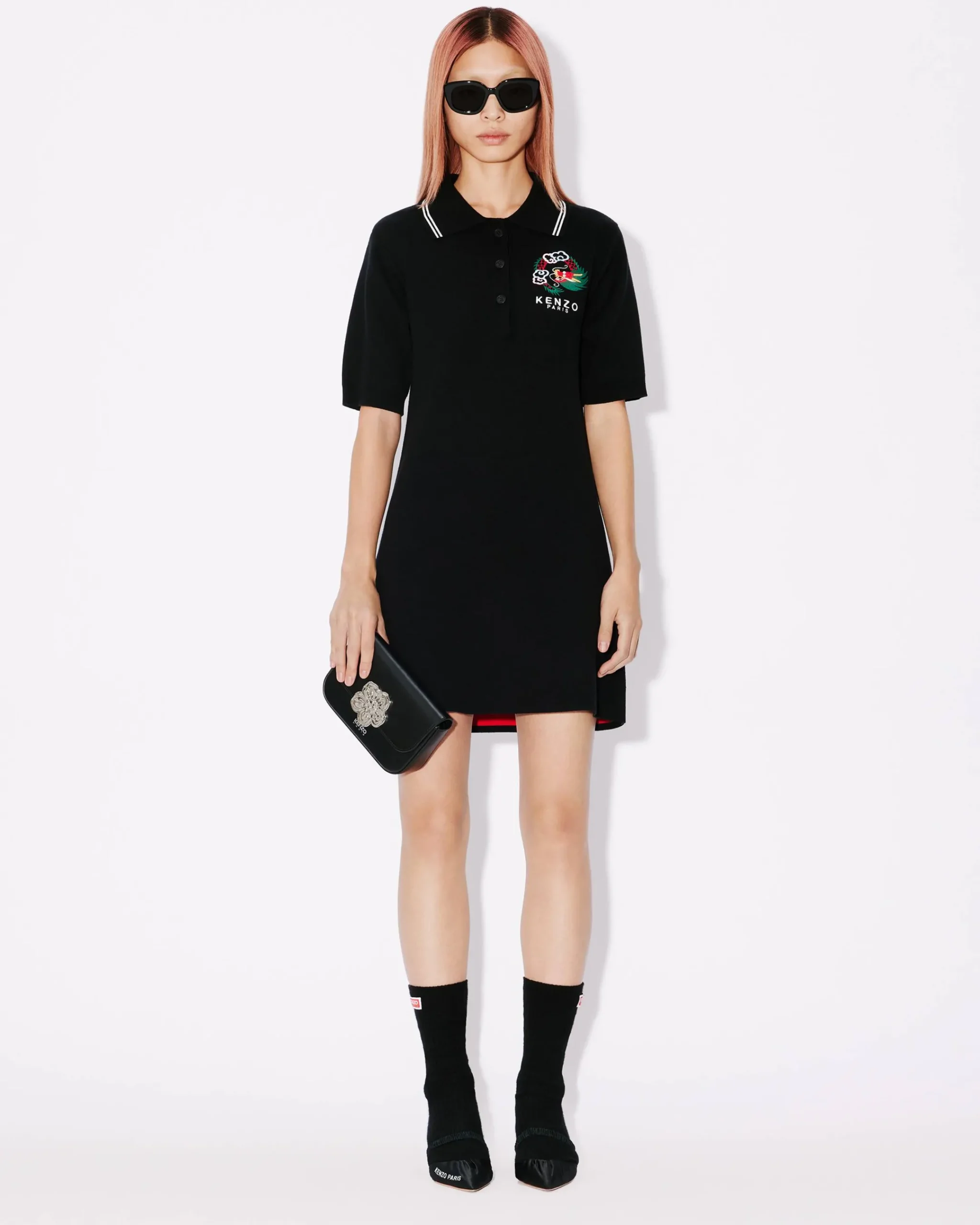 Clearance Vestido tipo polo bordado &lsquo;Year of the Dragon&rsquo; Mujer Vestidos y Faldas