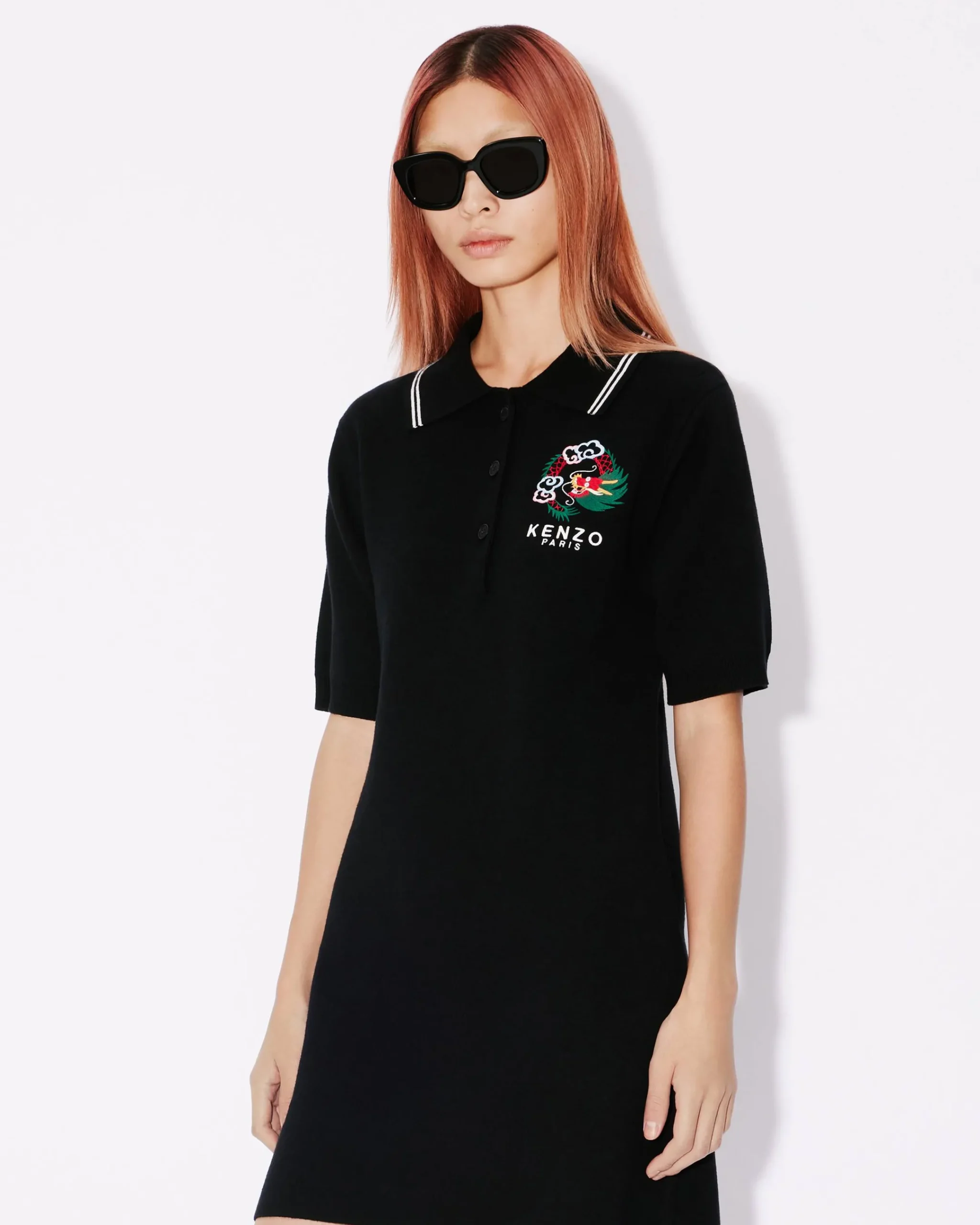 Clearance Vestido tipo polo bordado &lsquo;Year of the Dragon&rsquo; Mujer Vestidos y Faldas